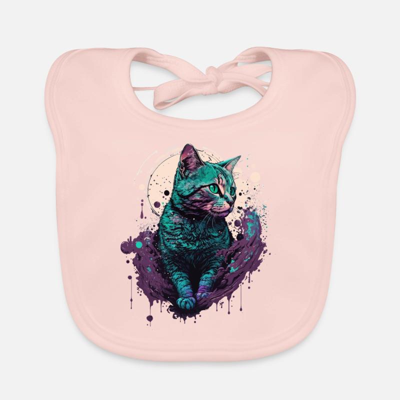Geschnittene Katze Baby Bio-Lätzchen