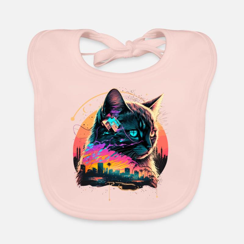 Chat de Miami Beach Bavoir bio Bébé