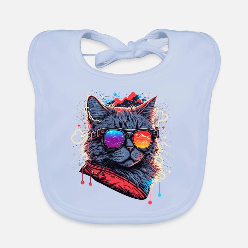 Chat électronique Bavoir bio Bébé