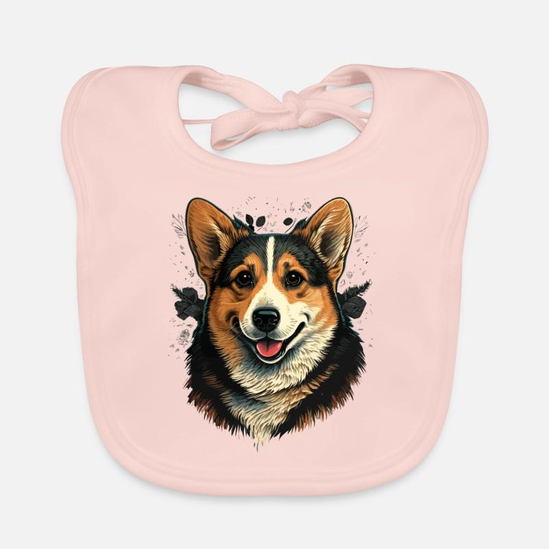 Formal Post Corgi Organic Baby Bibs