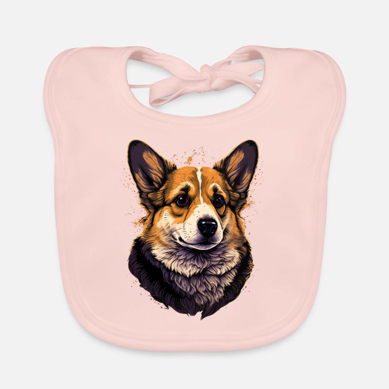 Formal Post Corgi Organic Baby Bibs