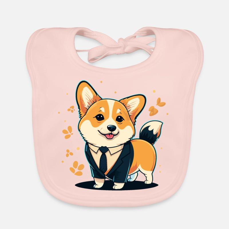 Corgi Welpen Spaß Baby Bio-Lätzchen