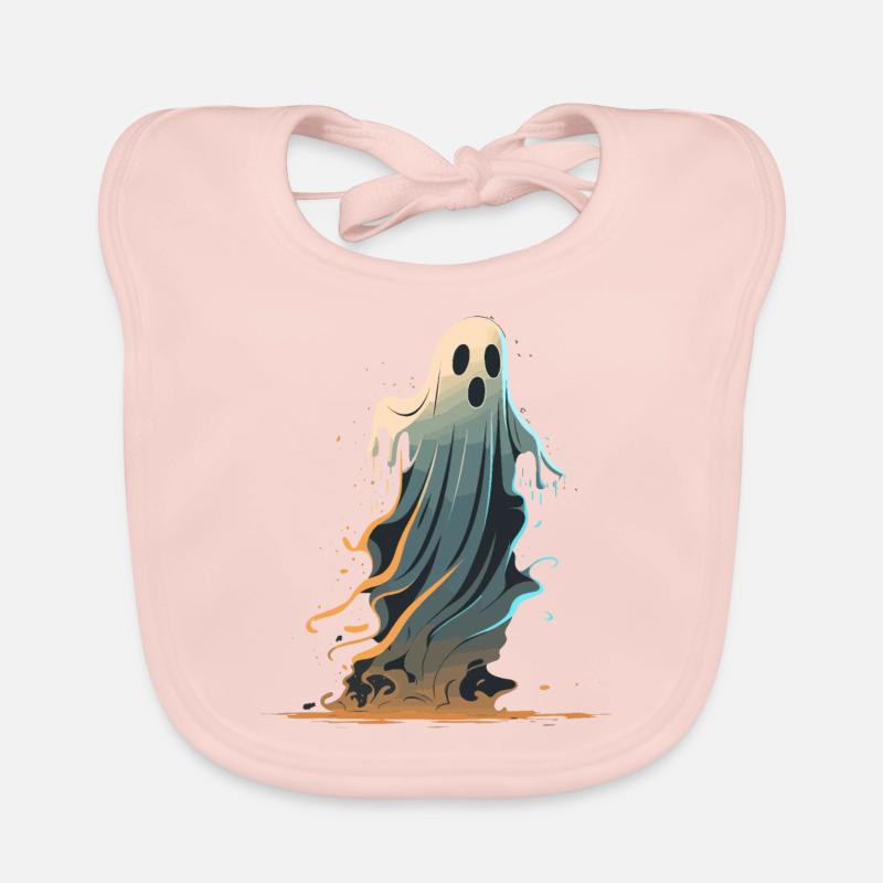Halloween Ghost Organic Baby Bibs