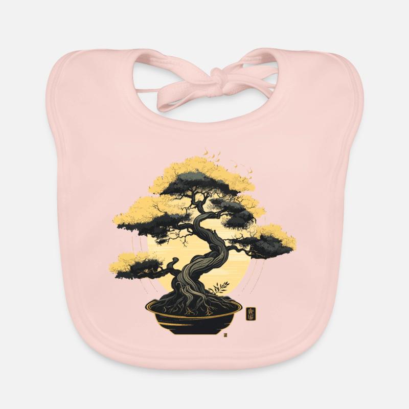 Delicate Bonsai Tree Organic Baby Bibs