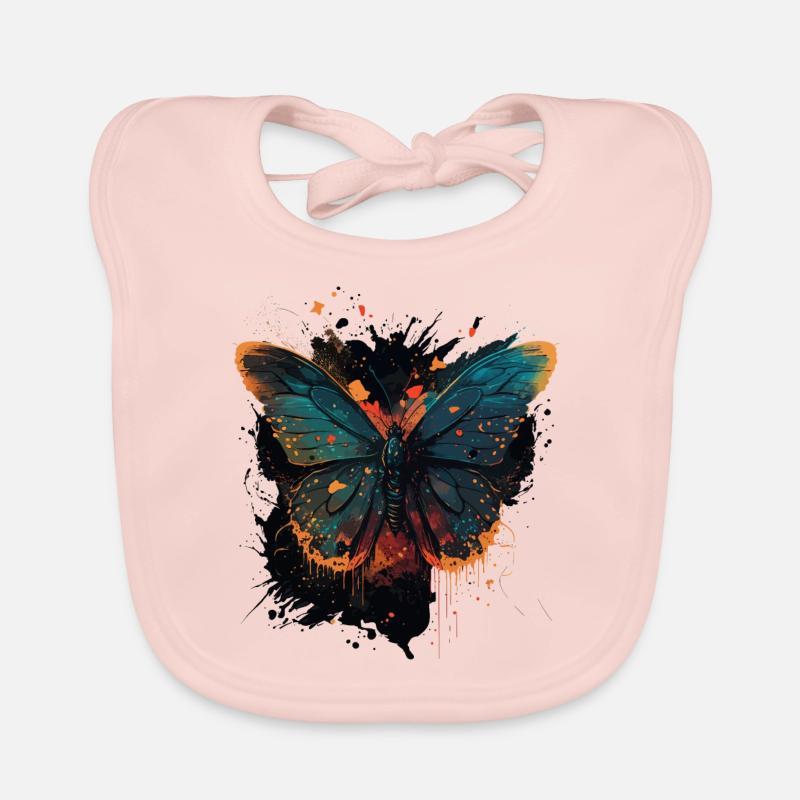 Nuances papillon Bavoir bio Bébé