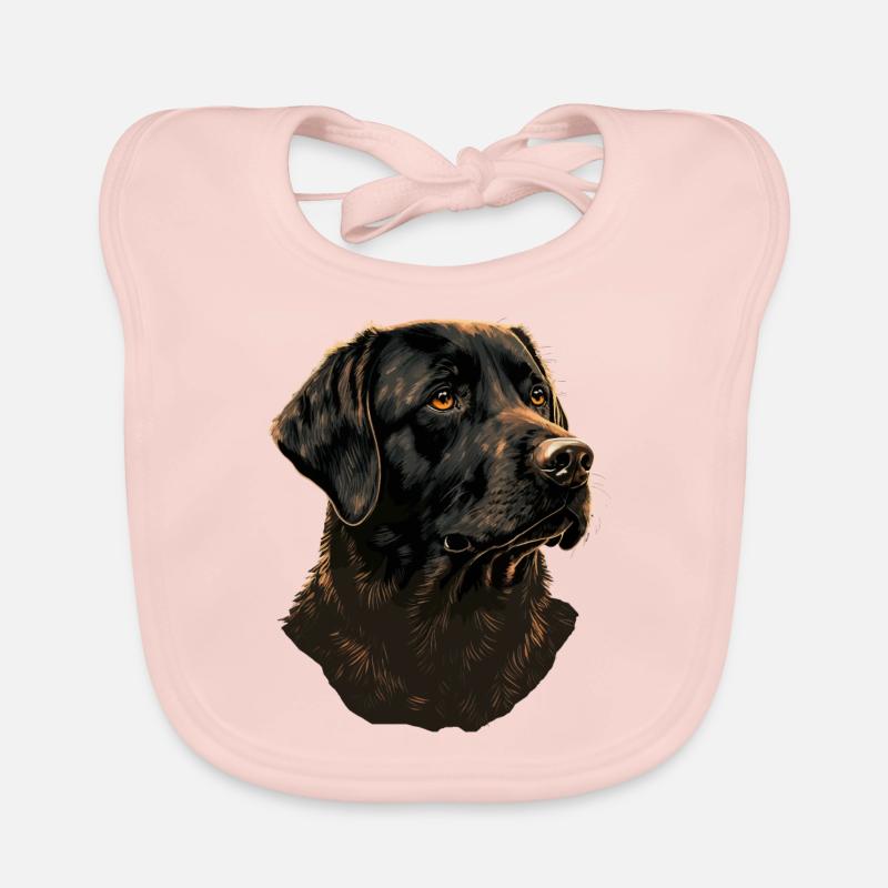 Schwarzer Labrador Retriever Baby Bio-Lätzchen