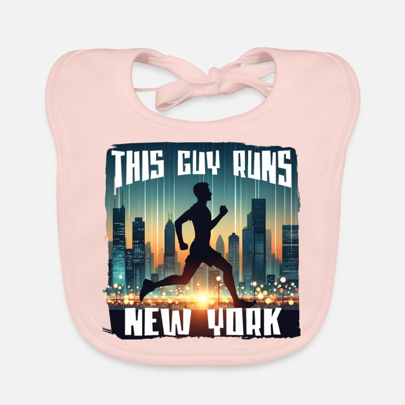 This guy runs Running Shirt Organic Baby Bibs