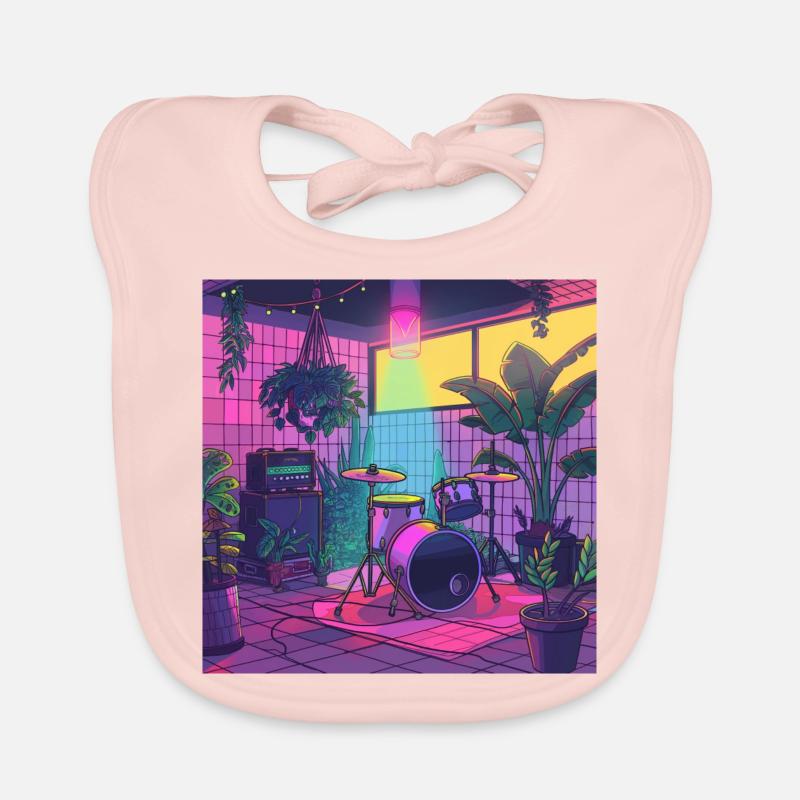 Plantes et musique - Impression de mode de haute qualité Bavoir bio Bébé