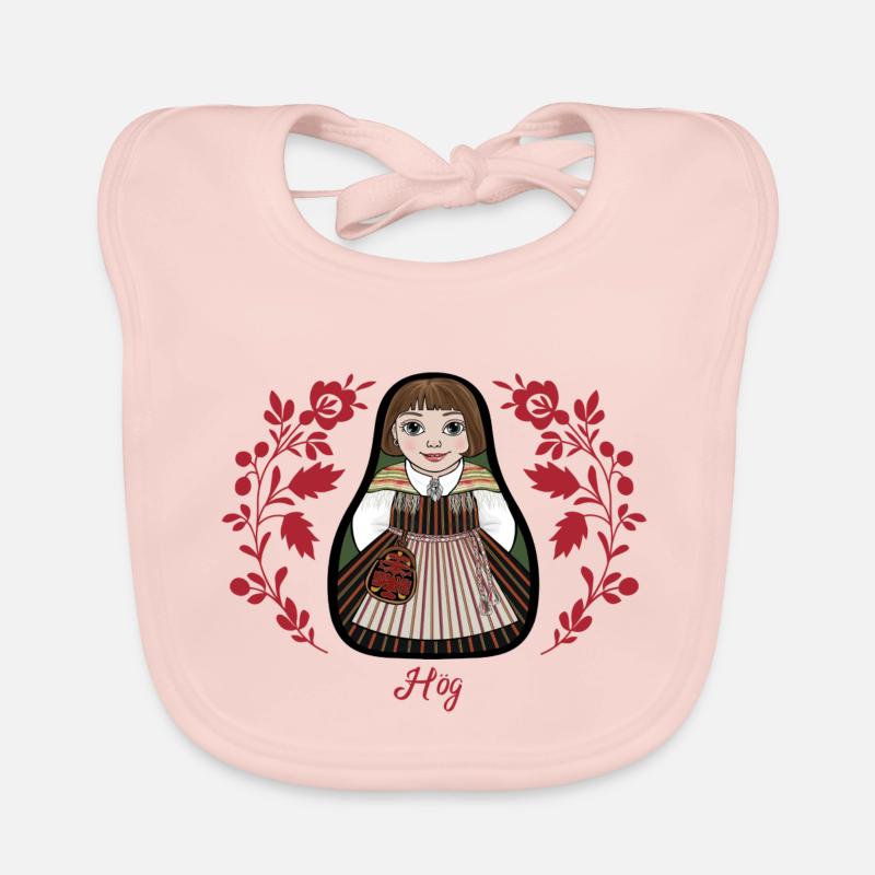 Höchste Inta mit Blumen. Baby Bio-Lätzchen