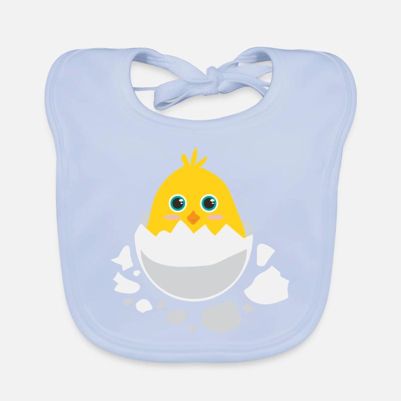 Baby chick hatching - Gift idea Organic Baby Bibs