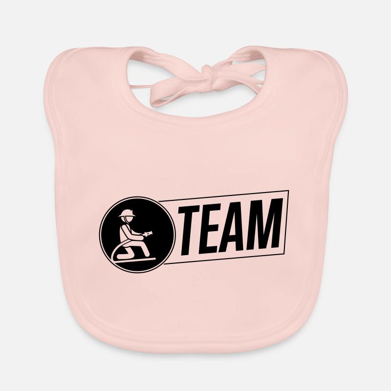 logo de l'équipe de pompier pompier Bavoir bio Bébé