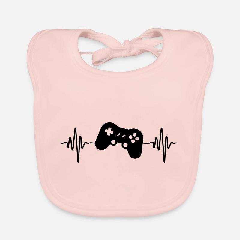 gamer controller puls - Bavoir bio Bébé - rose