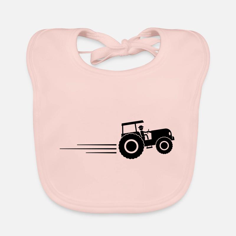 Traktor Symbol Racer Trekker Bauer Baby Bio-Lätzchen