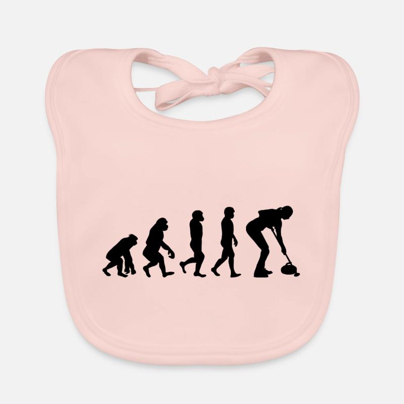 Curling Kehrfächer Winter Eissport Evolution Baby Bio-Lätzchen