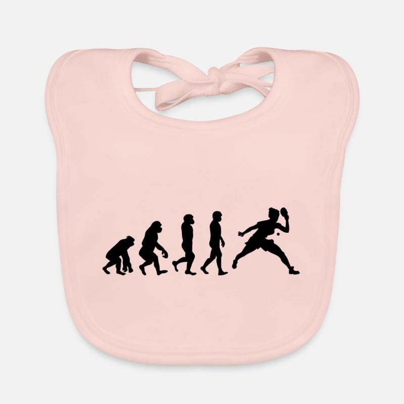 Ping Pong Table Tennis Paddle Player Evolution Organic Baby Bibs