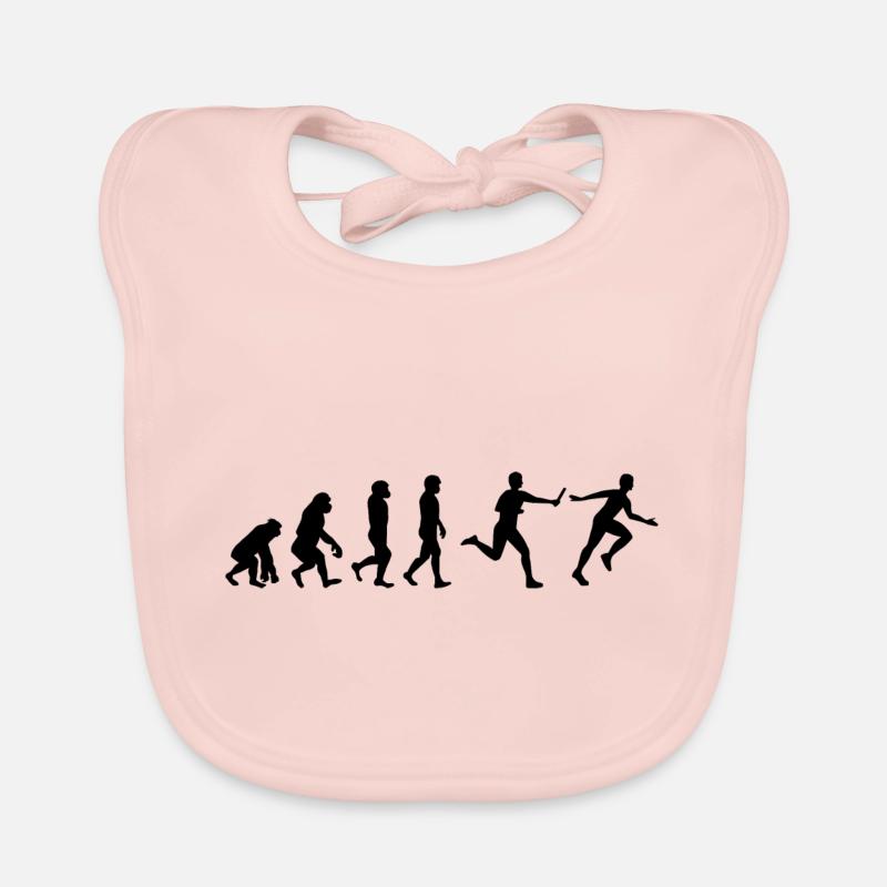 Staffellauf Athlet Leichtathletik Evolution Baby Bio-Lätzchen