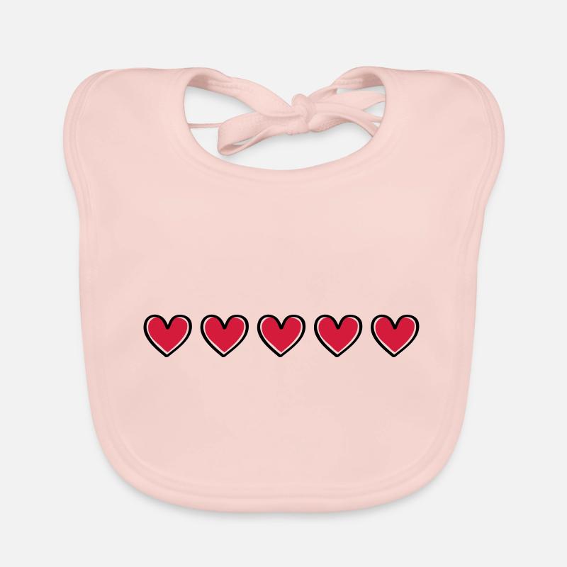 symbole du coeur Bavoir bio Bébé
