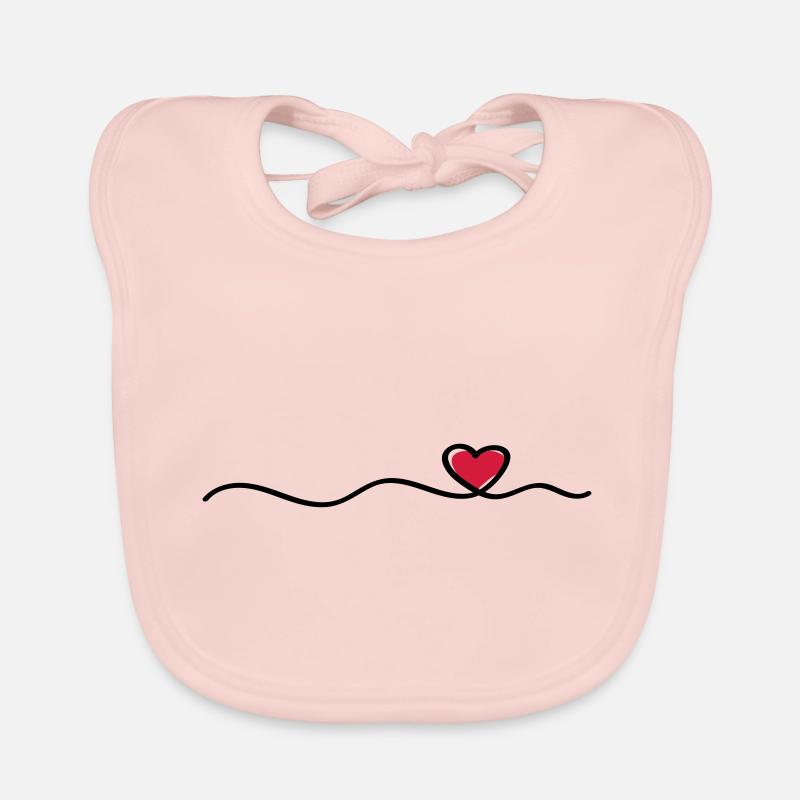 herz linie symbol herzchen liebe Baby Bio-Lätzchen