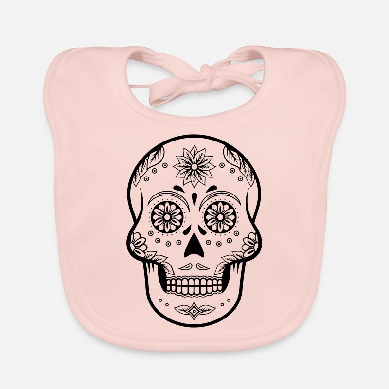 Sugar Skull Organic Baby Bibs
