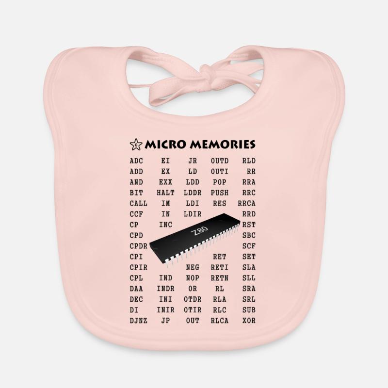 Vintage Chip Z80 & Instruction Set for Programmers Organic Baby Bibs