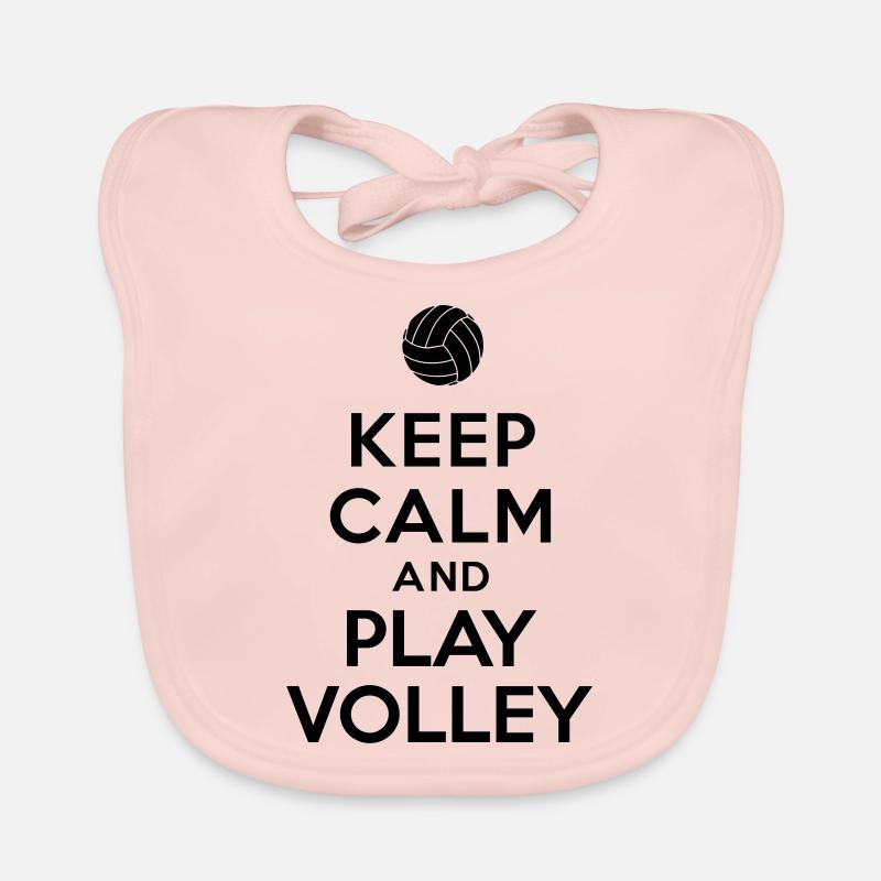 Keep calm and play Volley Bavoir bio Bébé