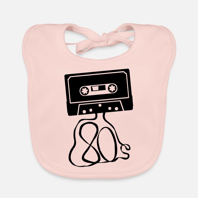 k7 80s - Baby Bio-Lätzchen - Rose