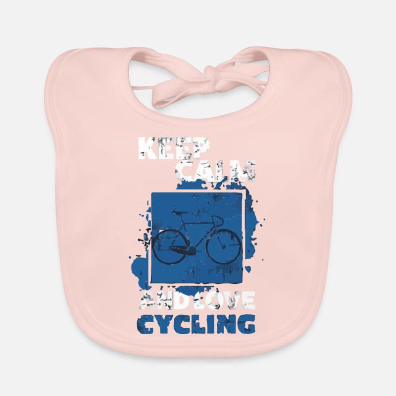 cycle de triathlon - Bavoir bio Bébé - rose