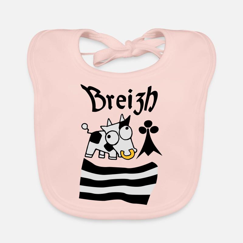 Breizh Bretagne - Bavoir bio Bébé - rose