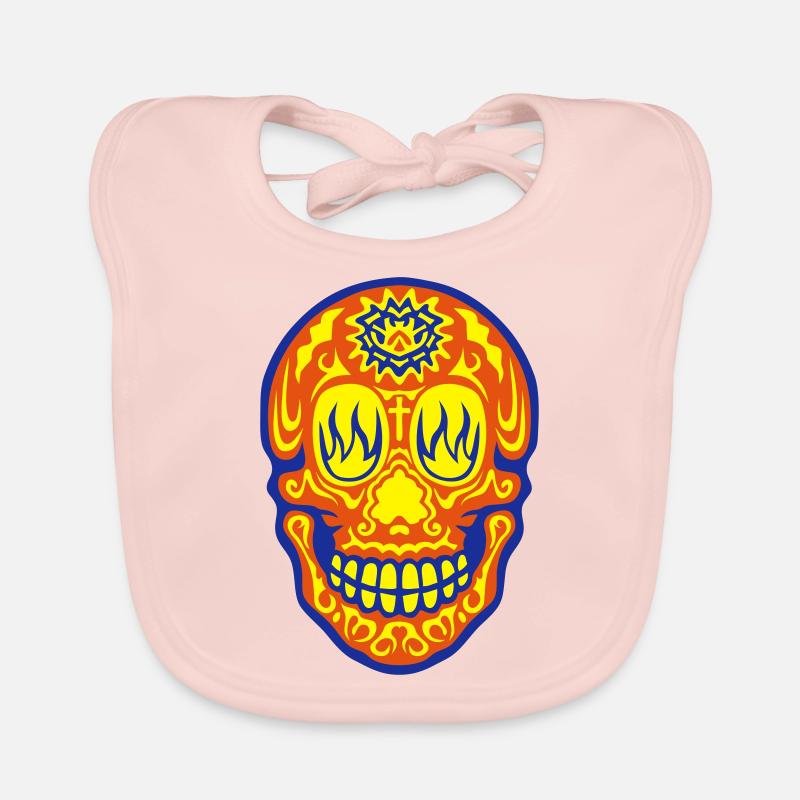 Mexican skull skull Organic Baby Bibs