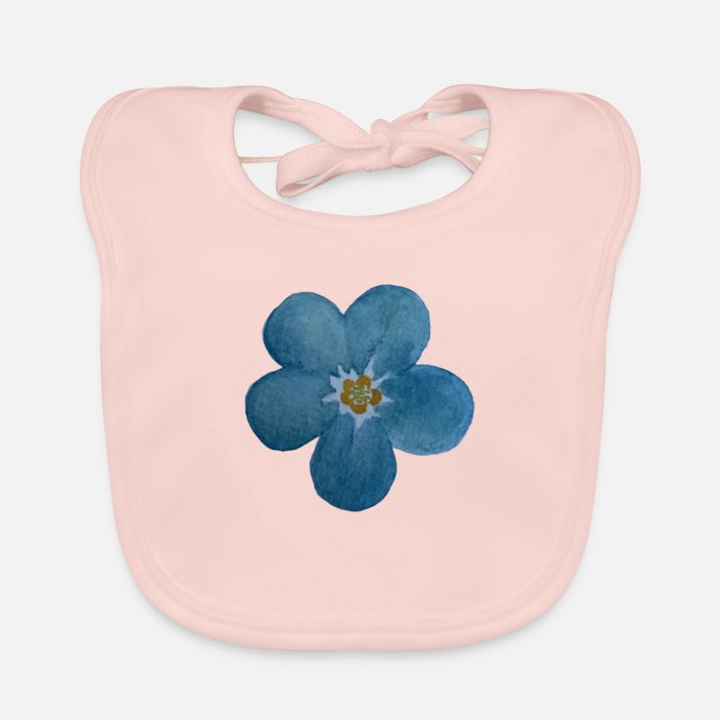 Forget-me-not bloom Organic Baby Bibs