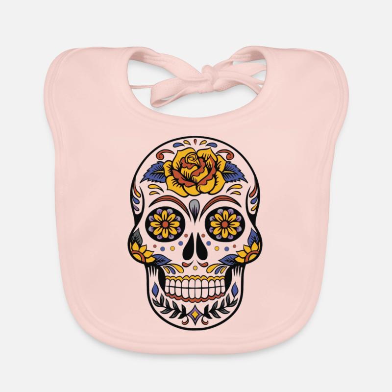 Mexican skull Organic Baby Bibs