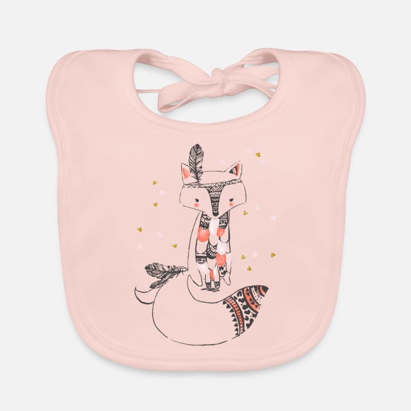 Fuchs-Indianer-Mädchen Baby Bio-Lätzchen