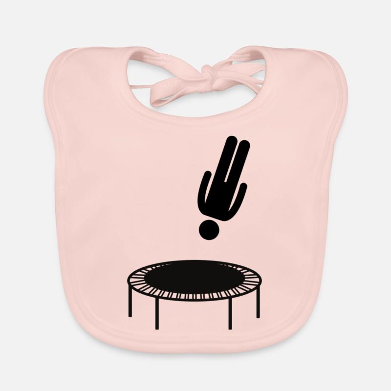 Trampoline Jumping Trampoline Gymnastics Gift Organic Baby Bibs