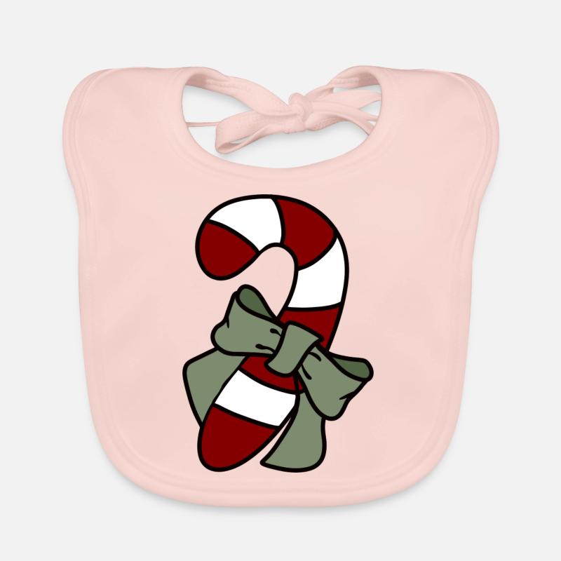 Candy cane Organic Baby Bibs