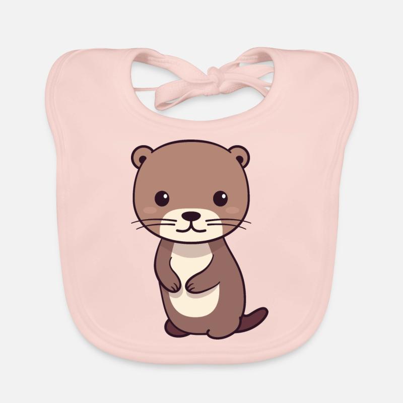 Otter - Baby Bio-Lätzchen - Rose