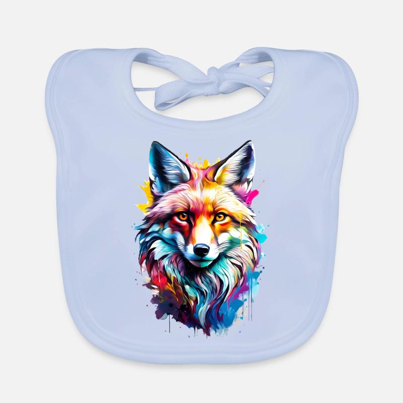 Bemalter Fuchs Baby Bio-Lätzchen