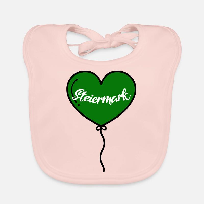 Steiermark Herz Luftballon Baby Bio-Lätzchen