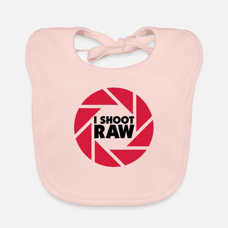 I shoot RAW - schwarz Baby Bio-Lätzchen