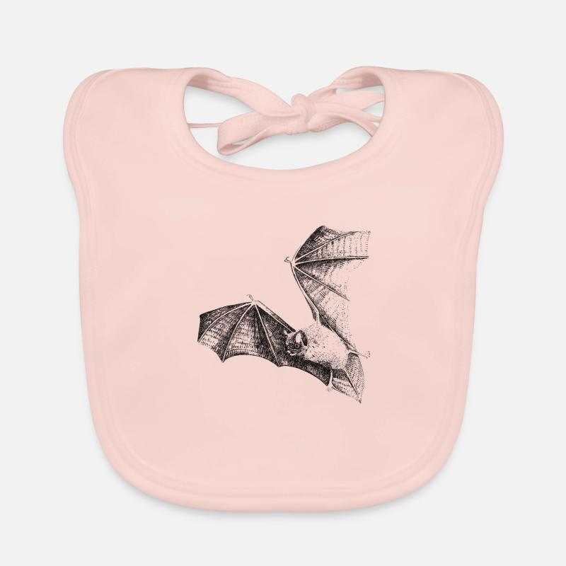 fledermaus - Baby Bio-Lätzchen - Rose