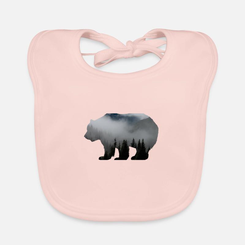 Waldbewohner / Natur Bär Wald Baum Baby Bio-Lätzchen