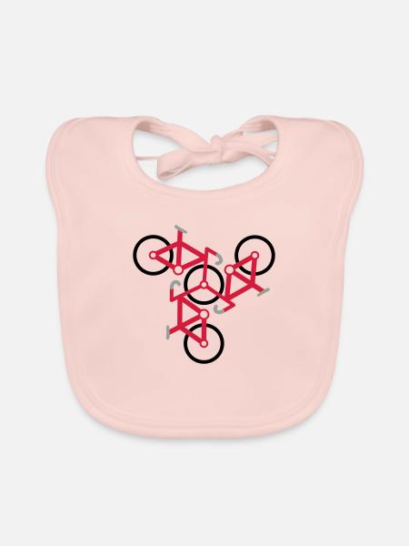 Roadbike Triplett - Baby Bio-Lätzchen - Rose - Vorne