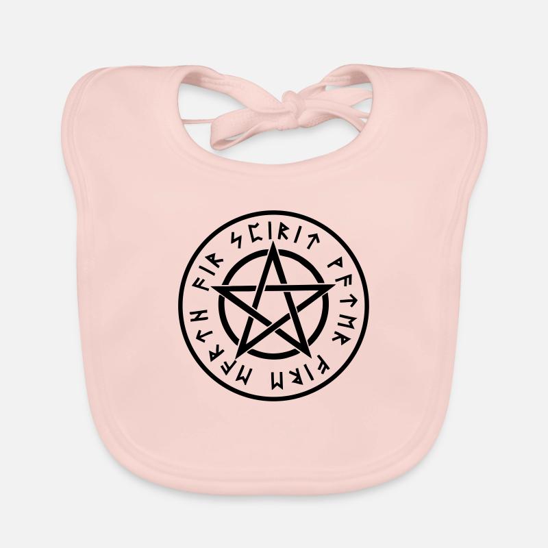 Pentagram, pentacle, rune, runen, symbole, zeichen Baby Bio-Lätzchen