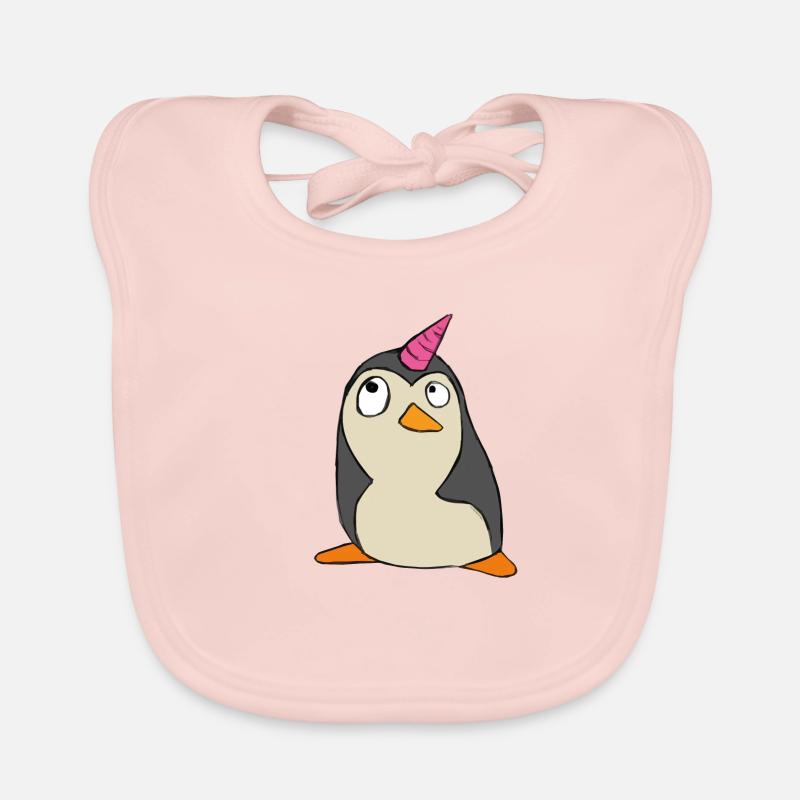 Pinguin Einhorn Baby Bio-Lätzchen