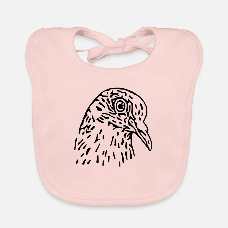 pigeon - Bavoir bio Bébé - rose