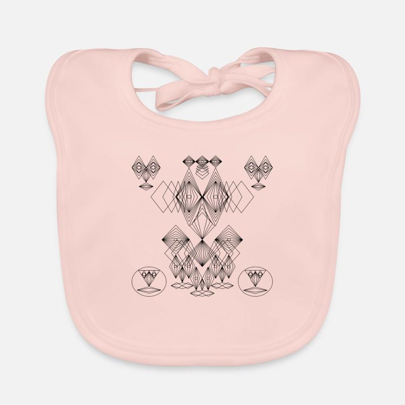 Conception abstraite: Crazy Faces Art Bavoir bio Bébé