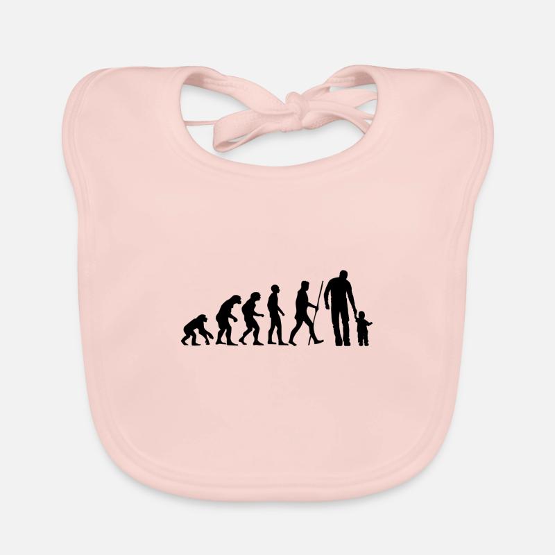 Evolution Vater und Kind Sohn Tochter Geschenk Baby Bio-Lätzchen