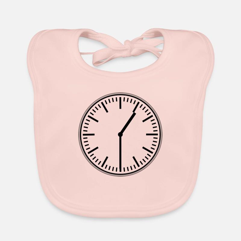 clock time clock time hourglass hourglass34 Organic Baby Bibs