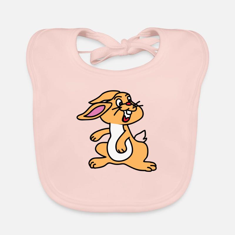 Bunny rabbit cartoon Organic Baby Bibs