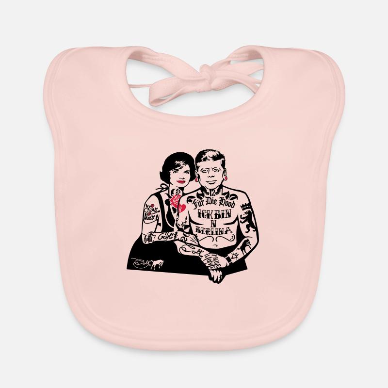 For The Hood - Berlin (for light backgrounds) Organic Baby Bibs