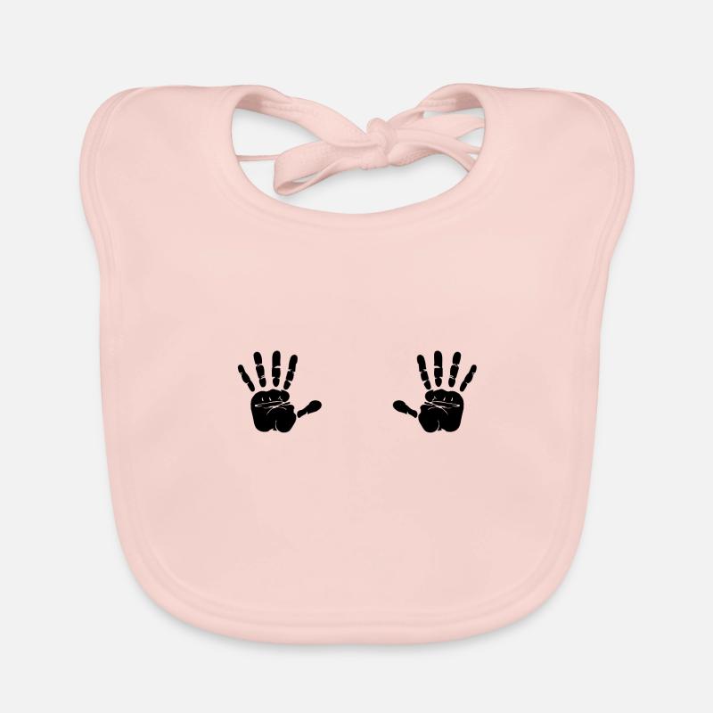 distribution de cadeau pour bébé en plâtre Handprint - Bavoir bio Bébé - rose
